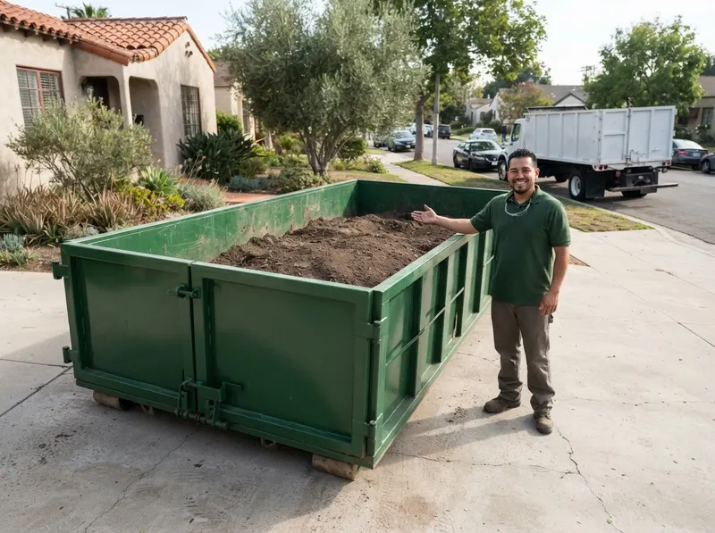 Clean Dirt and Soil Roll-Off Dumpster in Los Angeles, CA
